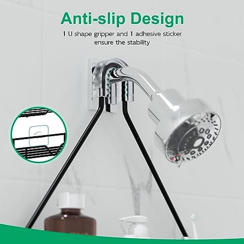 Black TreeLen Shower Organizer for Bathroom Hangers