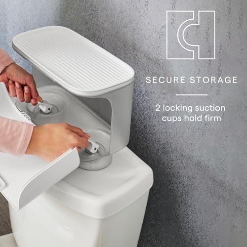YouCopia Hideaway Toilet Cabinet for Paper Rolls, Wipes & Accessories