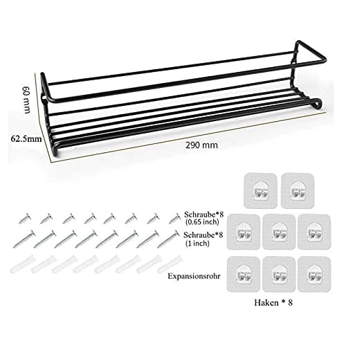 4 Pack Demoyaya Spice Rack Organizer, Wall Mountable with Adhesive or Screws, Spice Shelves Kitchen Pantry