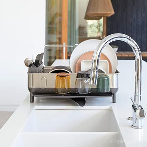 Simplehuman Fingerprint-Proof Grey Dish Drying Rack
