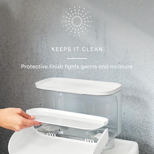 YouCopia Hideaway Toilet Cabinet for Paper Rolls, Wipes & Accessories