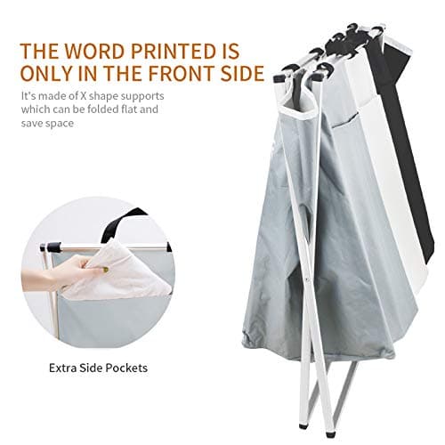 Nicesail 3 Section Foldable Hamper with Waterproof Bags & Aluminum Frame
