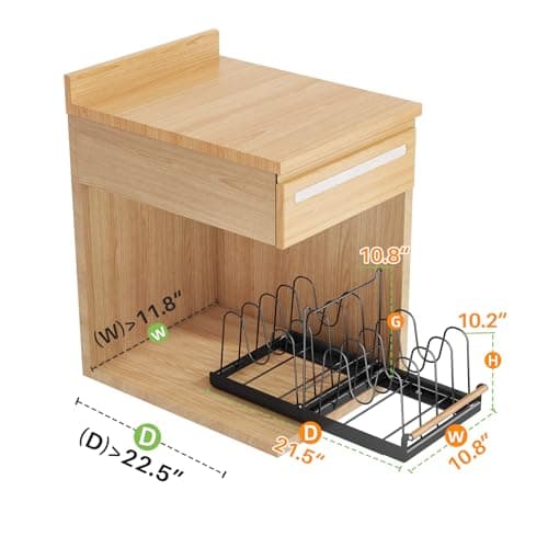 Adjustable Pull-Out Cabinet Organizer for Kitchen Storage