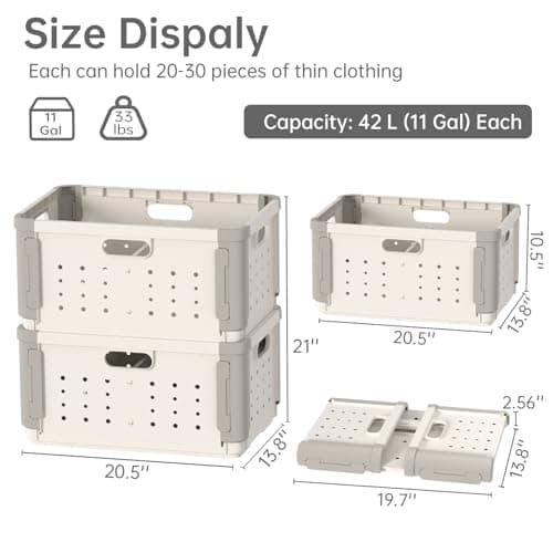 2-Section 42L Laundry Hamper with Dividers for Pre-Sorting