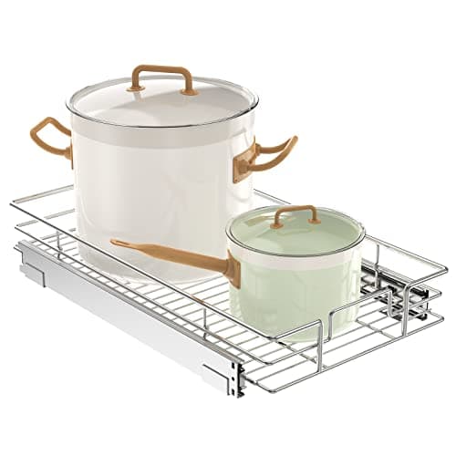 LOVMOR 2 Tier Slide Out Kitchen Cabinet Organizer