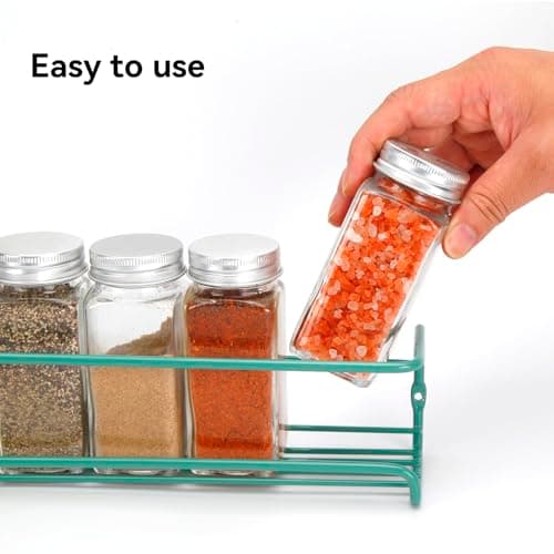 Snailhouse Green Wall Mount Spice Rack Organizer 2 Pack Cabinet Door Storage