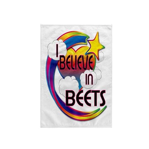 I Believe in Beets Towel Design by 3dRose
