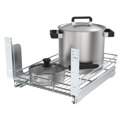 Heavy Duty Chrome Slide Out Cabinet Organizer, 14x21 IN, Kitchen Cabinets