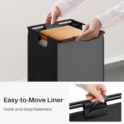 2x11.8 Gallon Laundry Hamper with Topsort Shelf