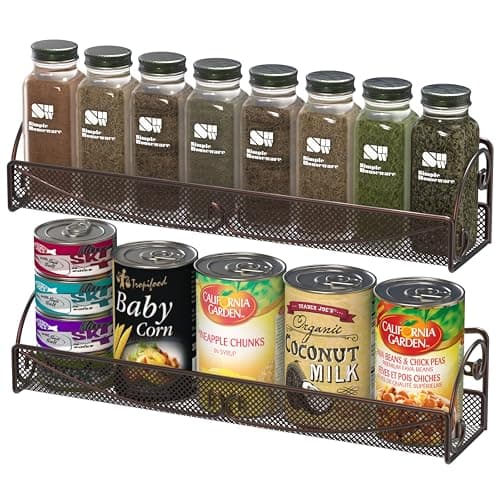 Deco Brothers Bronze Wall Mount Spice Rack, Set of 2