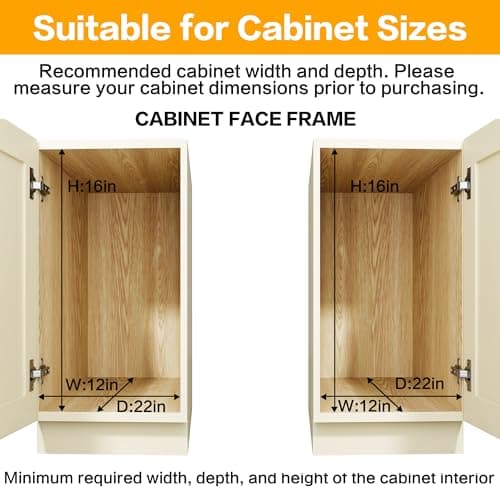 2-Tier Kitchen Cabinet Organizer with Slide Out Shelves & Drawers in Multiple Sizes