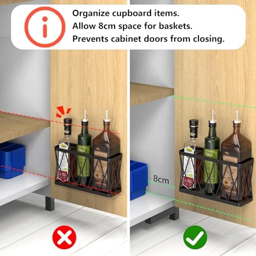 Cabinet Organizer Storage for Tupperware Lids: Wall Mounted Holder for Kitchen Walls - 3 Pack (Black Stainless Steel)