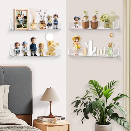 Acrylic Spice Rack Wall Mount for Kitchen and Bedroom