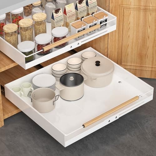 12.6"-18.9" Slide Out Drawer Organizer for Kitchen Cabinets