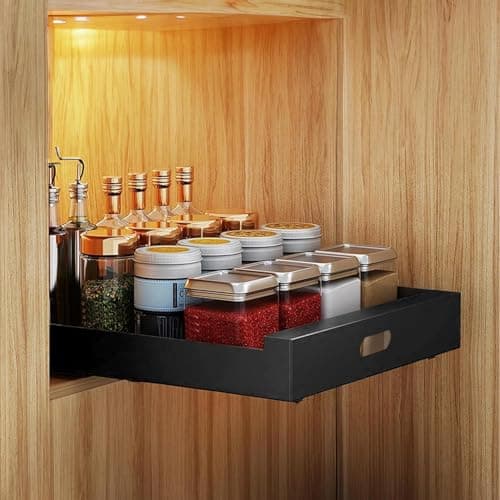 2 Pack Heavy Duty Pull Out Cabinet Organizers for Kitchen Pantry Bathroom