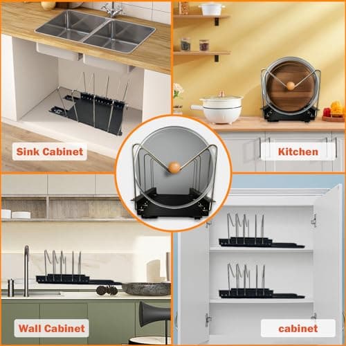 Under Cabinet Pull Out Pots and Pans Organizer (2 Pack)