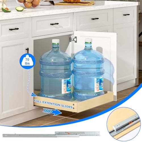 WelFurGeer Soft Close Cabinet Organizer, 29" W x 22" D Pull Out Drawer for Home & Kitchen
