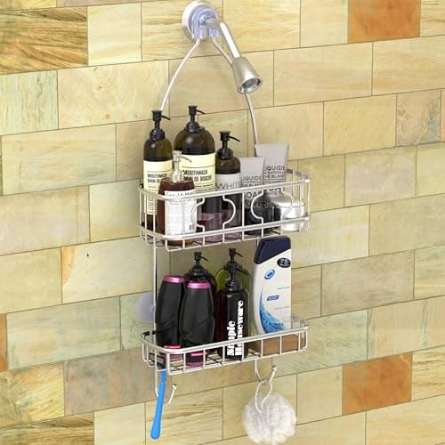 Simple Houseware Stainless Steel Bathroom Shower Head Caddy Organizer