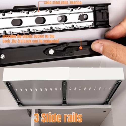 White Expandable Cabinet Organizer, 11.7"-19.7" Pull Out Drawer with 4 Dividers for Kitchen, Pantry, Bathroom
