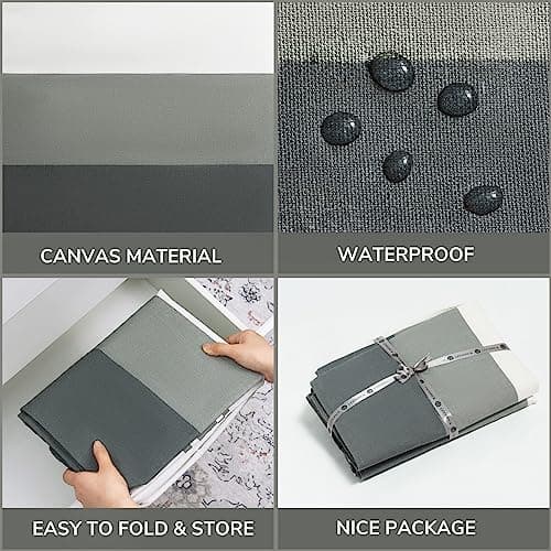 Goodpick 3-Pack 75L Collapsible Laundry Baskets, Large Grey Hampers for Dorm and Home