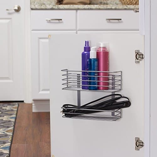 Double Basket Cabinet Organizer for Solid Doors or Walls | Household Essentials 1228-1