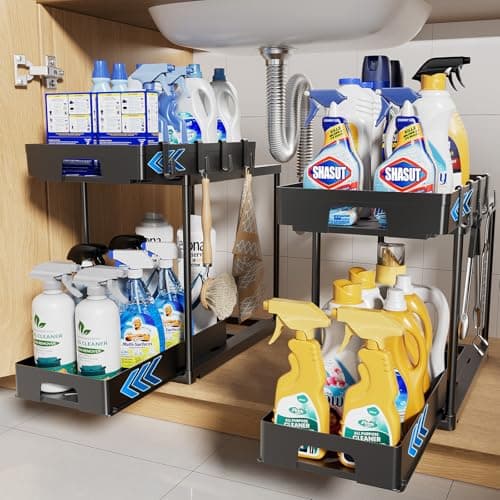 Under Sink Organizers and Storage for Kitchen and Bathroom