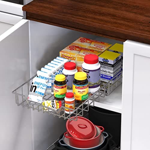 Simple Houseware Under Cabinet Slide-Out Drawers Organizer