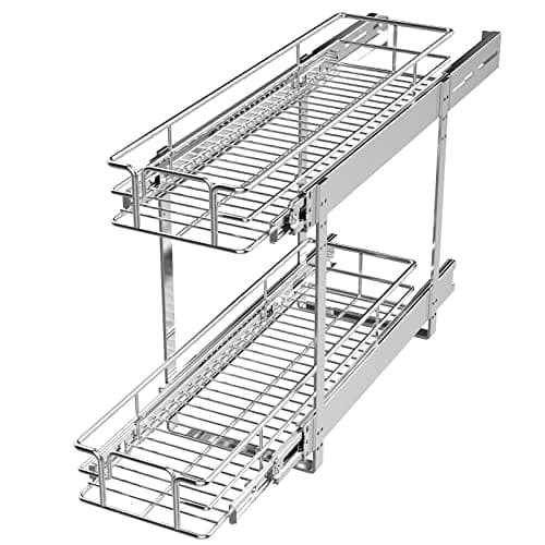 LOVMOR 2 Tier Slide Out Kitchen Cabinet Organizer
