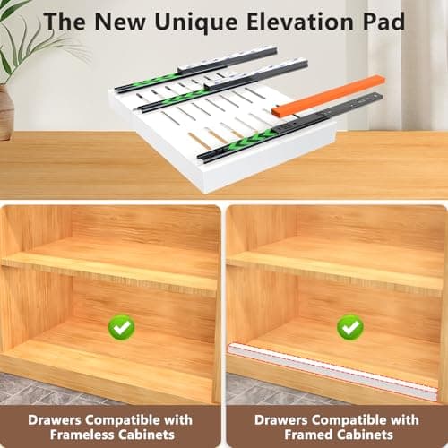 21" Deep 2Pack Expandable Cabinet Organizers, White