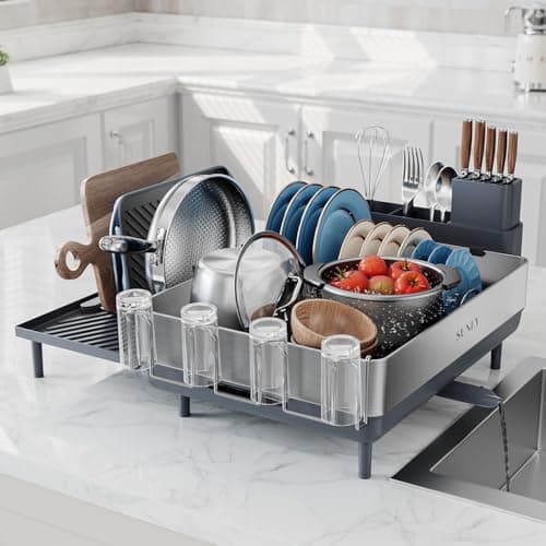Large Stainless Steel Dish Drying Rack for Kitchen Counter