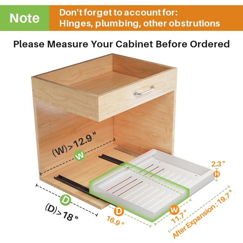 Expandable Pull-Out Cabinet Organizer with Adhesive Nano Film - Ideal for Kitchen, Pantry, and Bathroom Storage
