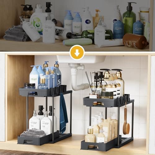 Under Sink Organizers and Storage for Kitchen and Bathroom