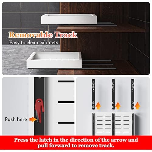 Expandable Cabinet Organizer (12.1"-20.4") - Adhesive Nano Film, White, 1 Pack
