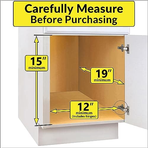 LYNK PROFESSIONAL Under Sink Cabinet Organizer - Chrome, 11.5in x 18in Deep Shelf