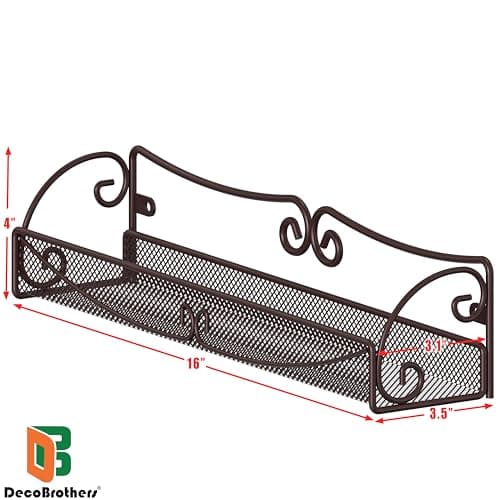 Deco Brothers Bronze Wall Mount Spice Rack, Set of 2