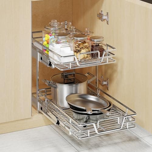 2-Tier Kitchen Cabinet Organizer in Multiple Sizes