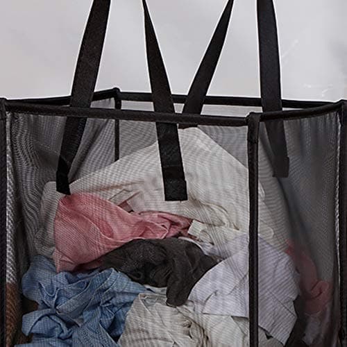 HONOMA Black Foldable Laundry Bag for Travel and Storage