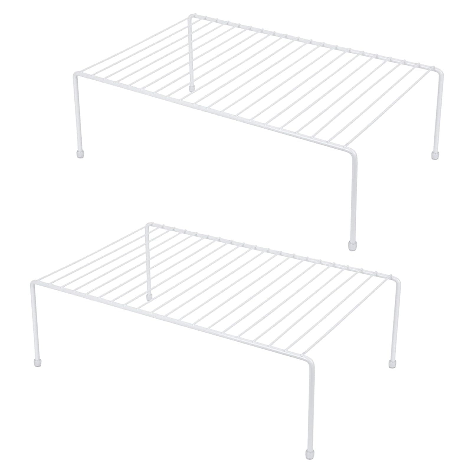 Large White Storage Shelf Rack for Kitchen and Bathroom Cupboards
