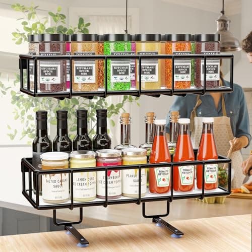 Heavy Duty Black Wall Mount Storage Basket for Kitchen & Bathroom