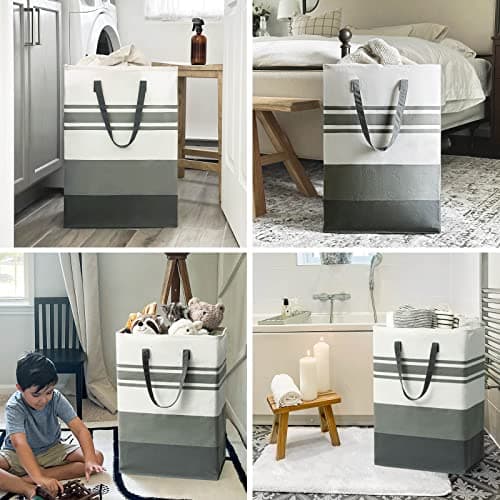 Goodpick 2-Pack 75L Tall Laundry Hamper Organizer, Grey
