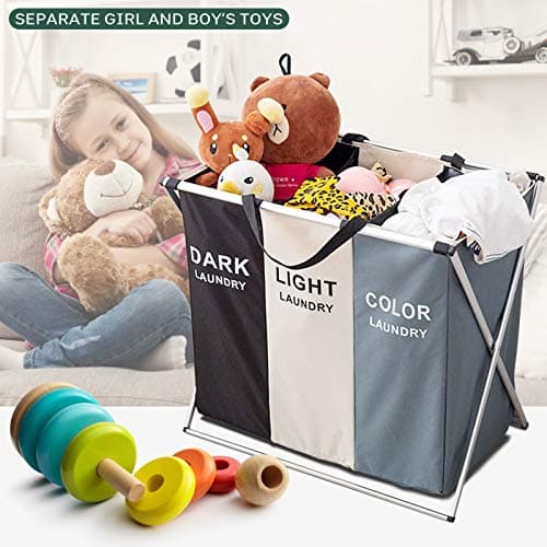 Nicesail 3 Section Foldable Hamper with Waterproof Bags & Aluminum Frame