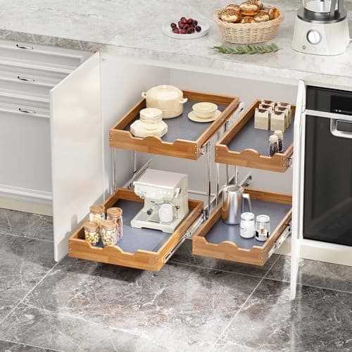 OCG 2-Tier Pull-Out Drawers for Kitchen Cabinets