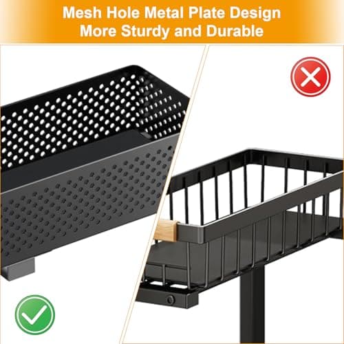 2-Pack 5 Height Adjustable Kitchen & Bathroom Cabinet Organizer Drawers