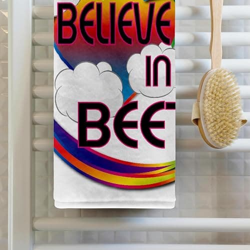 I Believe in Beets Towel Design by 3dRose