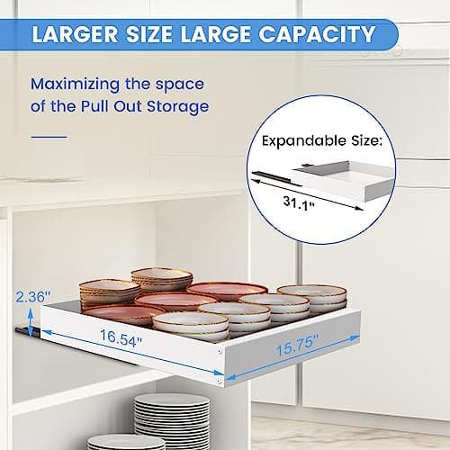 Adhesive Nanofilm Pull Out Shelf - Maximize Cabinet Storage
