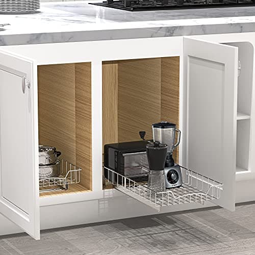 Simple Houseware Under Cabinet Slide-Out Drawers Organizer