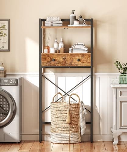 Over The Toilet Storage Cabinet with 3 Tier Organizer