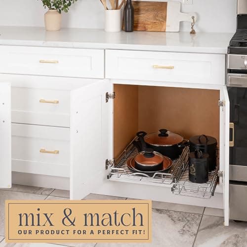 HOLDN’ STORAGE Heavy Duty Pull Out Cabinet Organizer - Lifetime Warranty