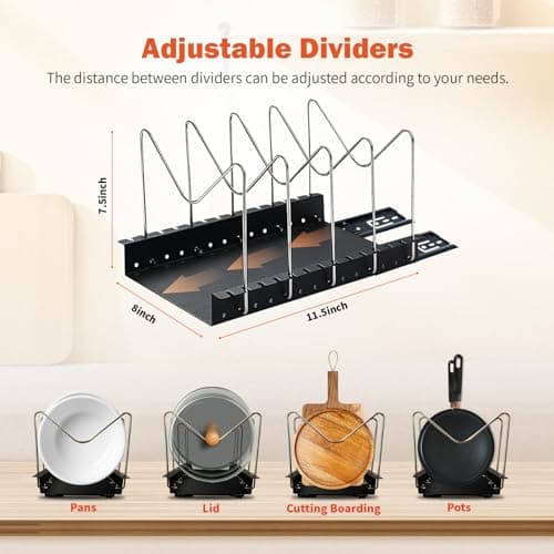 Under Cabinet Pull Out Pots and Pans Organizer (2 Pack)
