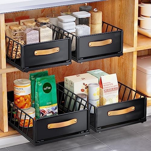 1PC Pull Out Cabinet Organizer Combo Fixed With Adhesive Nano Film